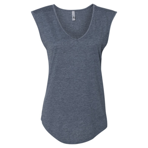 Women's Festival Sleeveless Deep V-Neck T-Shirt Thumbnail
