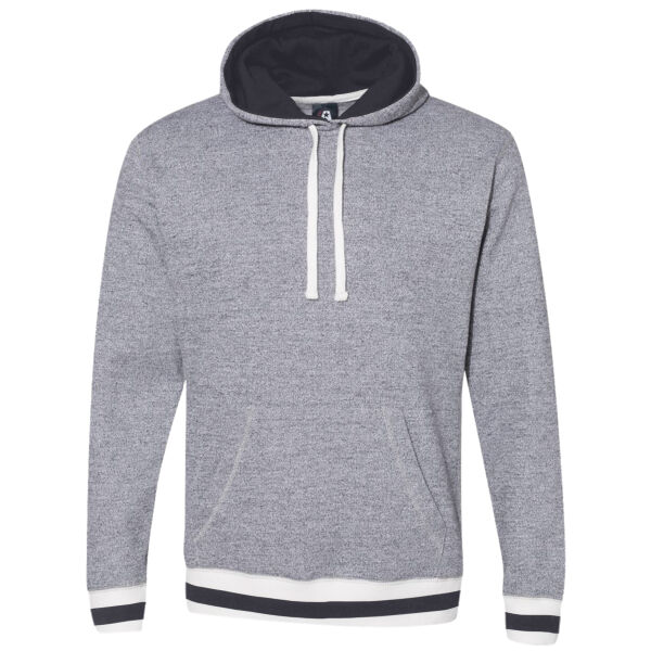 Unisex Peppered Fleece Lapover Hooded Sweatshirt Thumbnail