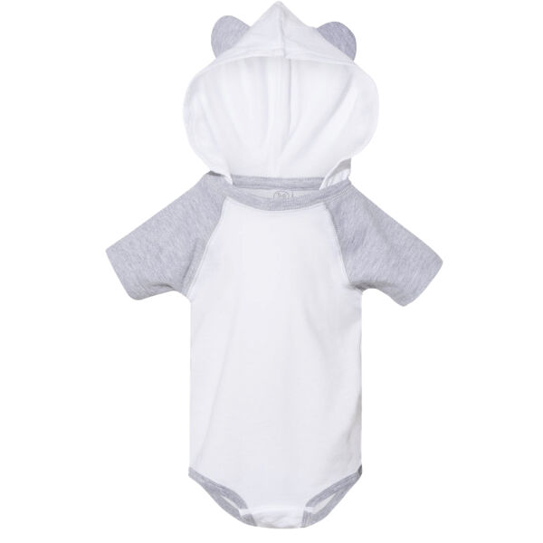 Infant Fine Jersey Raglan Bodysuit with Hood & Ears Thumbnail