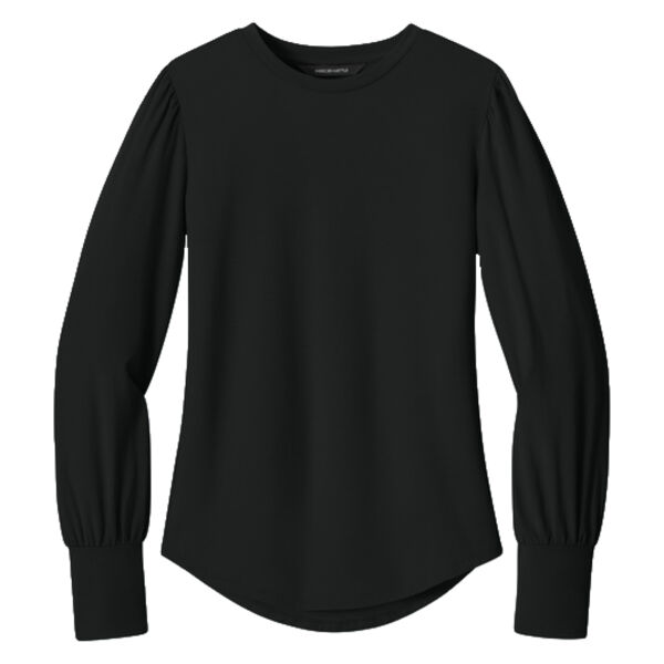 Women's Stretch Jersey Long Sleeve Blouson Top Thumbnail