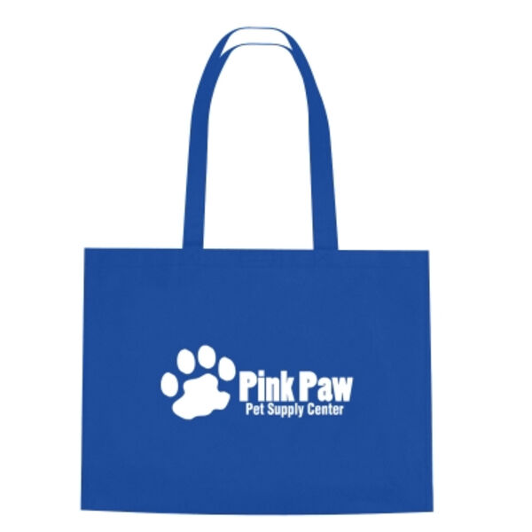 Non-Woven Shopper Tote Bag With Hook And Loop Closure Thumbnail