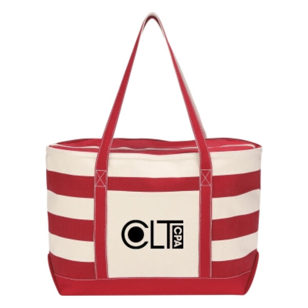 18 Oz. Cotton Canvas Nautical Tote Bag Thumbnail