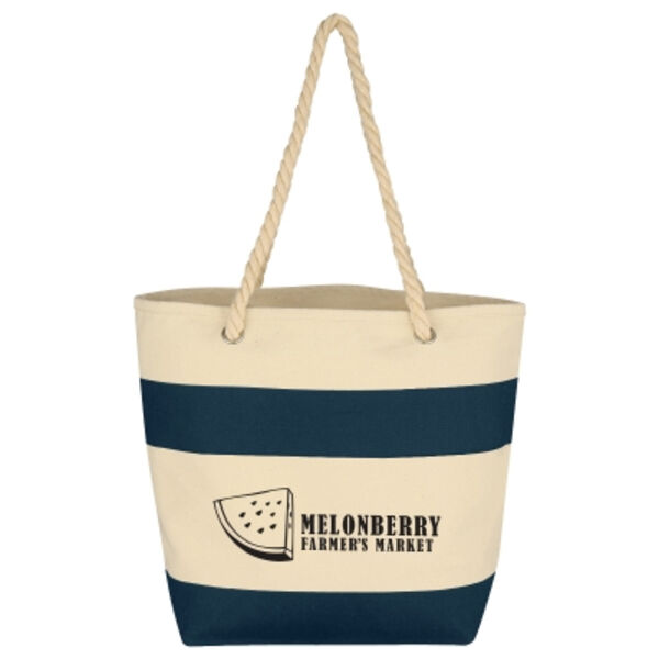 Cruising 16 Oz. Cotton Canvas Tote Bag With Rope Handles Thumbnail