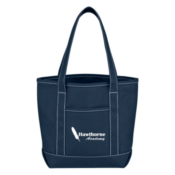 Small 24 Oz. Recycled Cotton Canvas Yacht Tote Bag Thumbnail