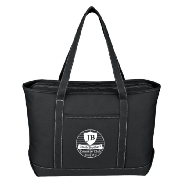 Large 24 Oz. Recycled Cotton Yacht Tote Bag Thumbnail