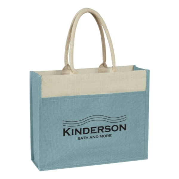 Jute Tote Bag With Front Pocket Thumbnail