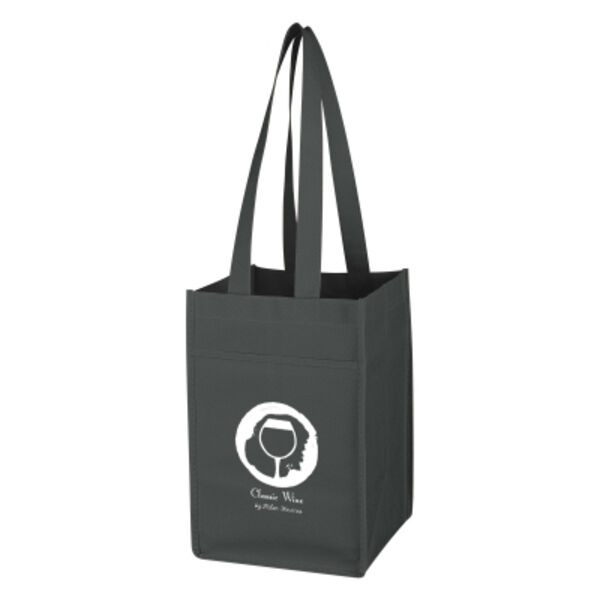 Non-Woven 4 Bottle Recycled Wine Tote Bag Thumbnail