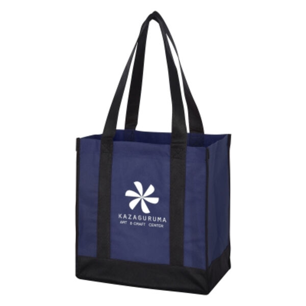 Non-Woven Two-Tone Shopper Tote Bag Thumbnail