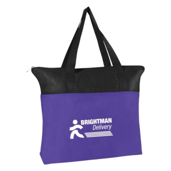 Non-Woven Zippered Recycled Tote Bag Thumbnail