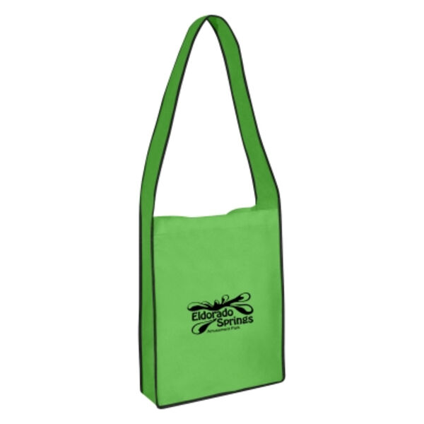 Non-Woven Messenger Tote Bag With Hook And Loop Closure Thumbnail