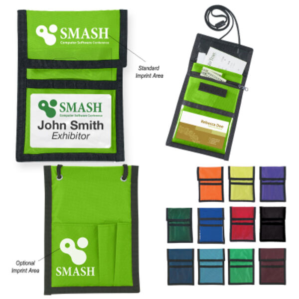 rPET Neck Wallet Badge Holder Thumbnail