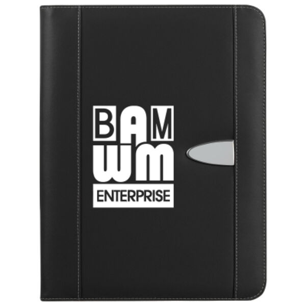 Eclipse Bonded Leather Zippered Portfolio With Calculator Thumbnail