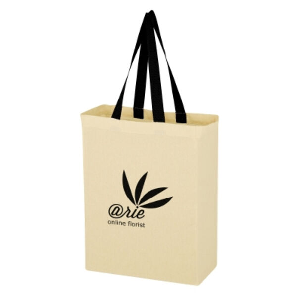 Natural 5 Oz. Cotton Canvas Grocery Tote Bag Thumbnail