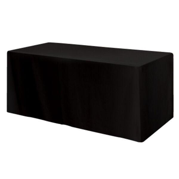 Fitted Poly/Cotton 3-sided Table Cover - fits 6' standard table Thumbnail