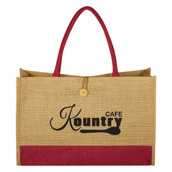 Jute Box Tote Bag Thumbnail