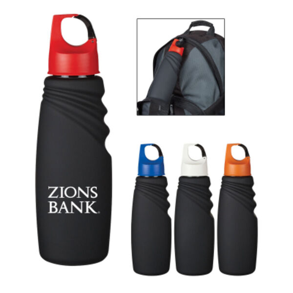 24 Oz. Matte Finish Crest Carabiner Sports Bottle Thumbnail