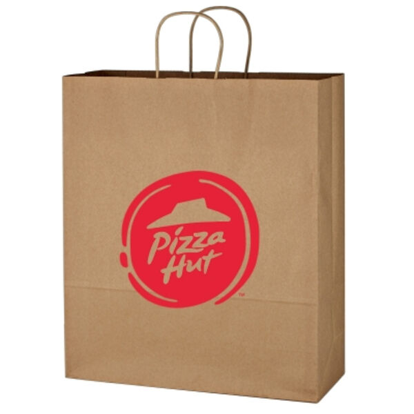 Kraft Paper Brown Shopping Bag - 16" x 19" Thumbnail