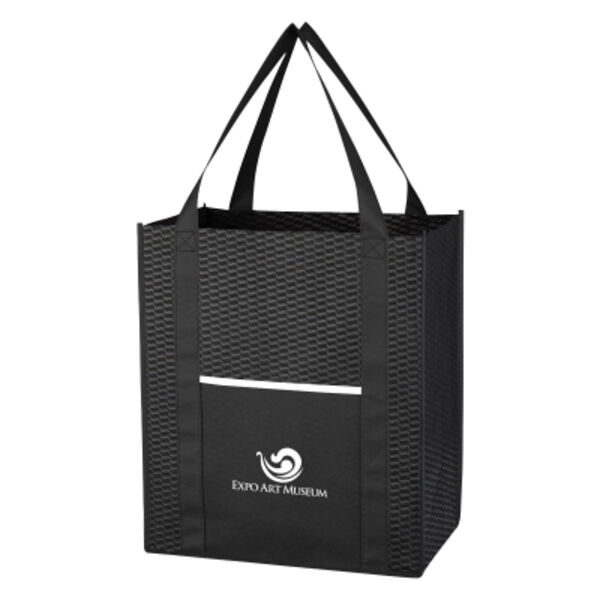 Wave Design Non-Woven Shopper Tote Bag Thumbnail