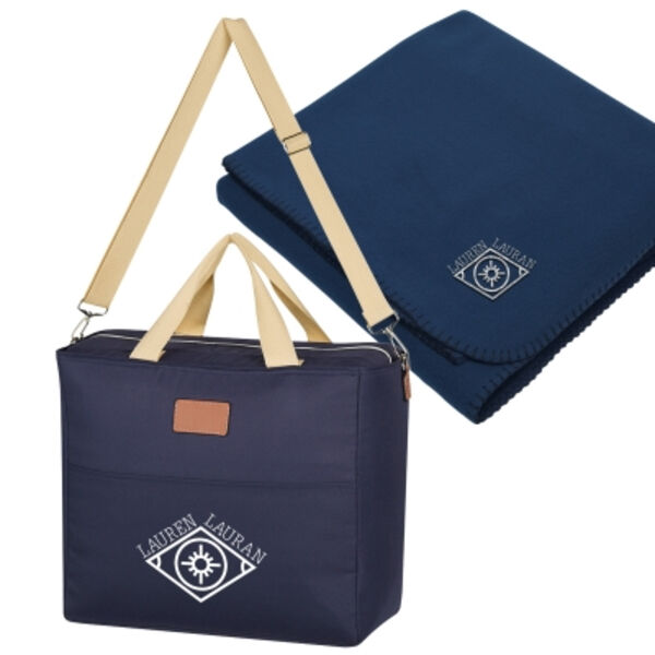 Hefty Cooler Bag With Fleece Blanket Thumbnail