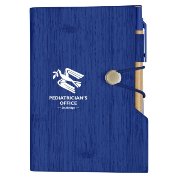 Woodgrain Look Notebook With Sticky Notes And Flags Thumbnail
