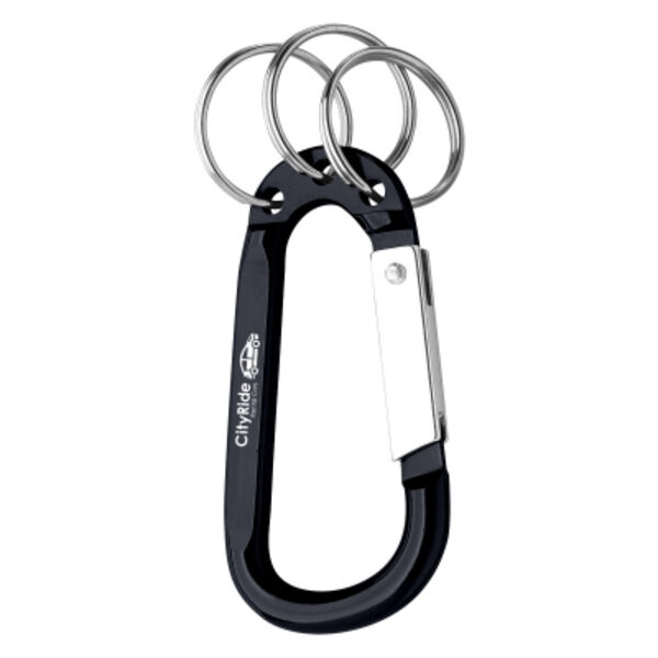 8mm Carabiner With Triple Split Ring Thumbnail