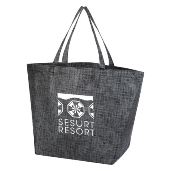 Crosshatch Non-Woven Shopper Tote Bag Thumbnail