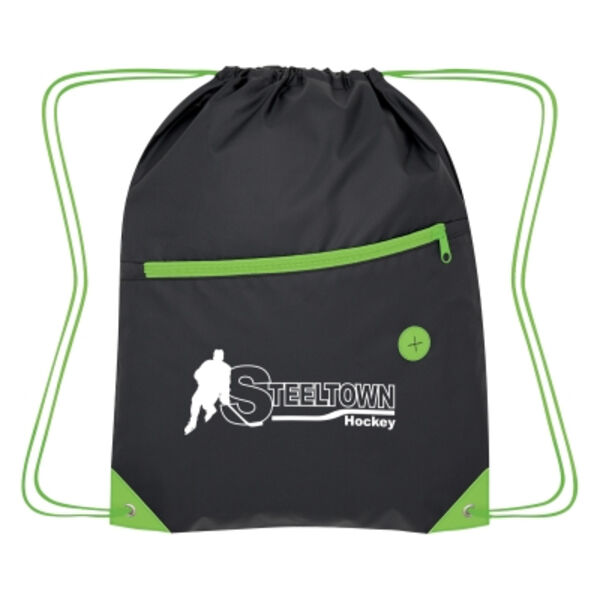 Color Pop Recycled Drawstring Bag Thumbnail