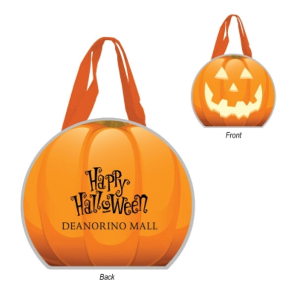 Reflective Shopper Reflective Halloween Pumpkin Non-Woven Tote Bag Thumbnail