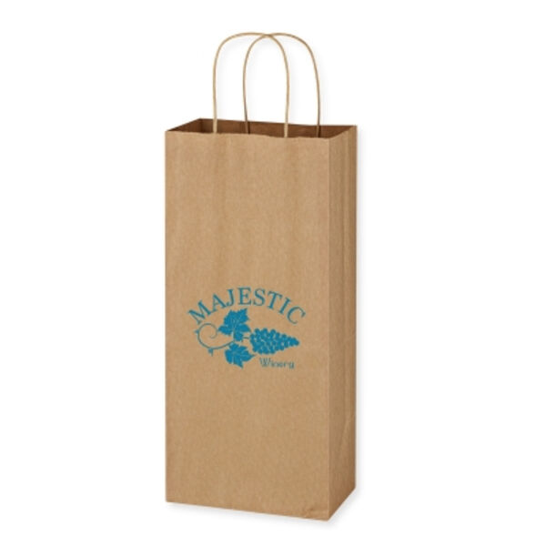 Kraft Paper Brown Wine Bag - 5.25" x 13" Thumbnail