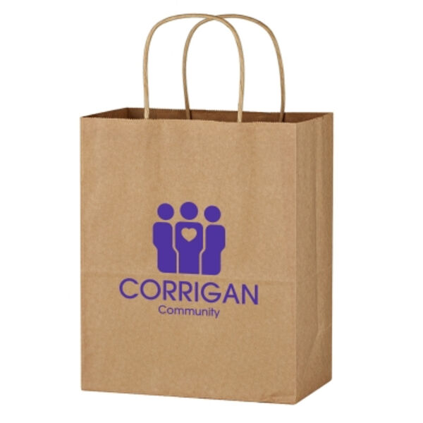 Kraft Paper Brown Shopping Bag - 13" x 17" Thumbnail