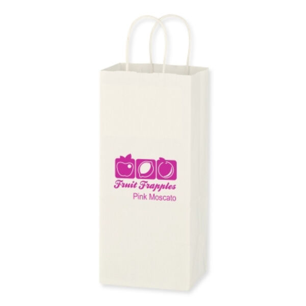 Kraft Paper White Wine Bag - 5.25" x 13" Thumbnail
