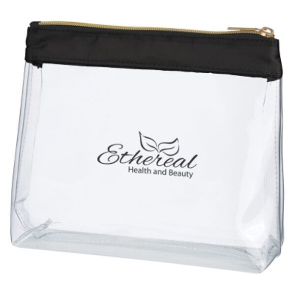 Sadie Satin Clear Cosmetic Bag Thumbnail