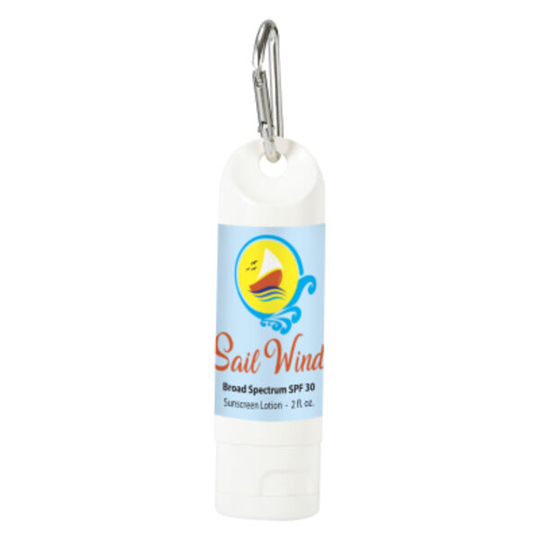 2 Oz. SPF 30 Sunscreen Lotion Carabiner Bottle Thumbnail
