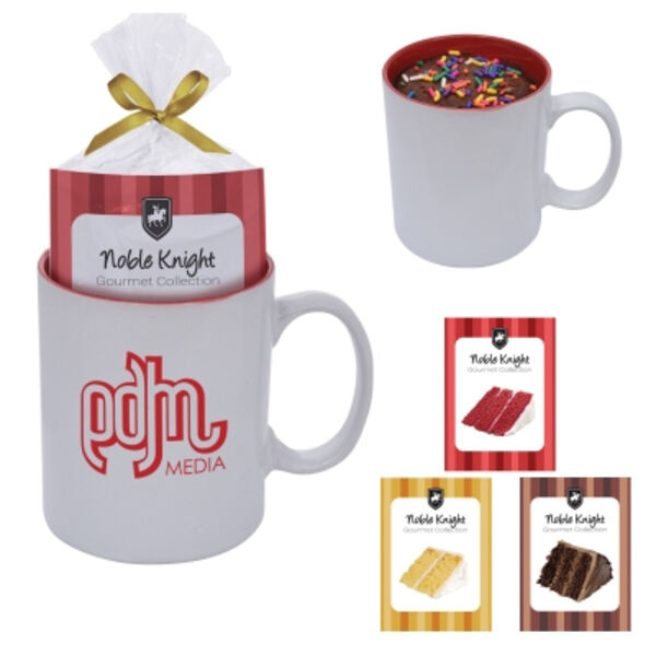 11 Oz. Colored Stoneware Mug With Mug Cake Thumbnail