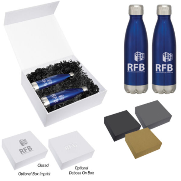 16 Oz. Swiggy Stainless Steel Bottle Gift Set Thumbnail