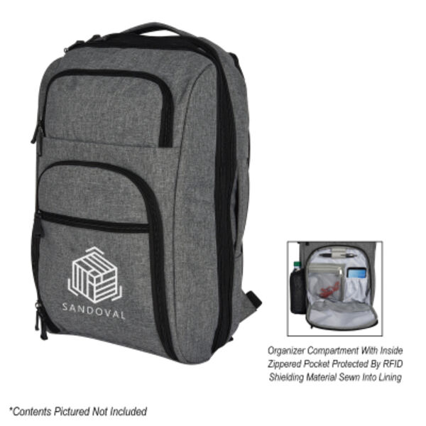 Heathered RFID Laptop Backpack & Briefcase Thumbnail