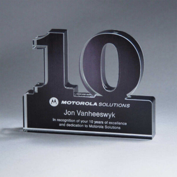 Freestanding 10 Year Anniversary Award Thumbnail