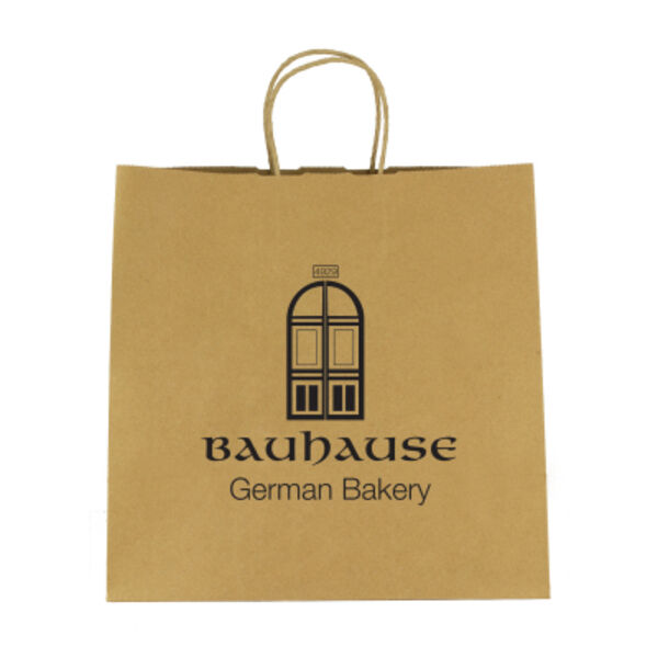Kraft Paper Brown Shopping Bag - 10" x 10" Thumbnail