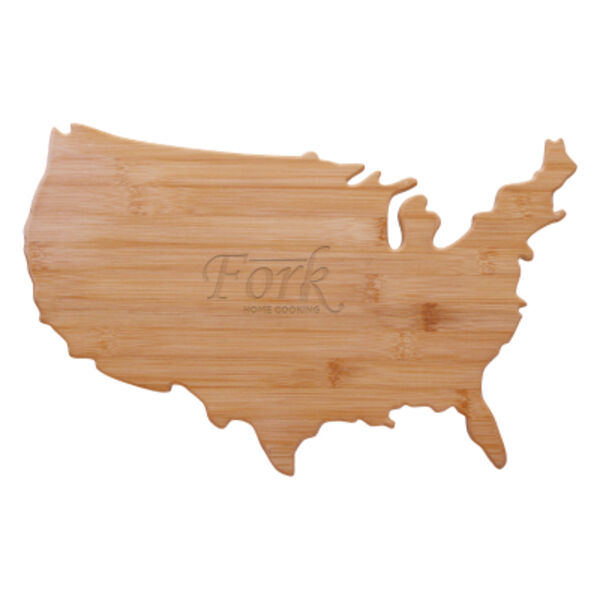 USA Shape Bamboo Cutting Board Thumbnail