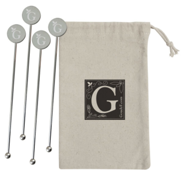 Stainless Steel Cocktail Stirrers Set Thumbnail
