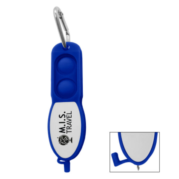 Push Pop Pen With Carabiner Thumbnail