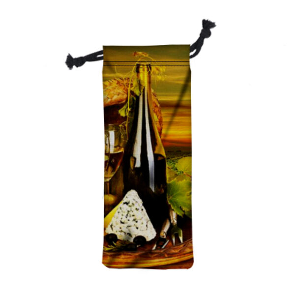 6" W X 15.5" H Wine Drawstring Bag Thumbnail