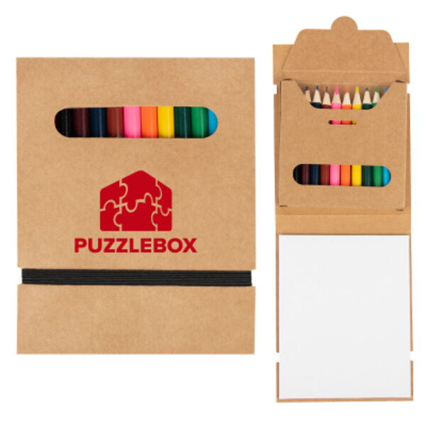 12-Piece Colored Pencil Set With Paper Thumbnail