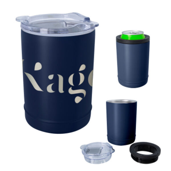 2-In-1 Full Laser Copper Insulated Beverage Holder And Tumbler Thumbnail