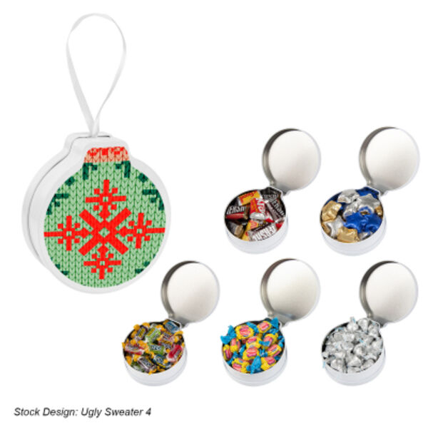 Full Color Ornament Tin With Candy Thumbnail