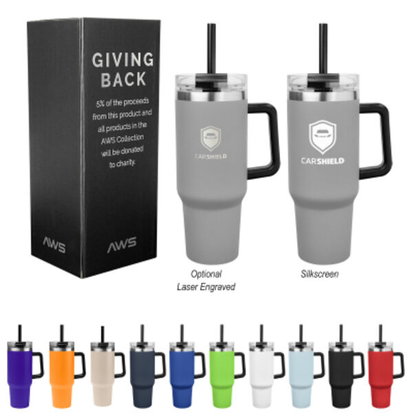 40 Oz. AWS Intrepid Stainless Steel Tumbler Thumbnail