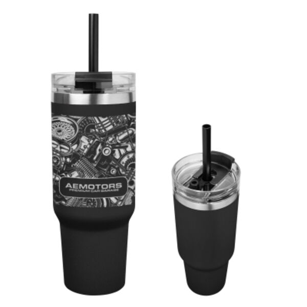 40 Oz. Full Laser Naomi Intrepid Recycled Stainless Steel Tumbler Thumbnail