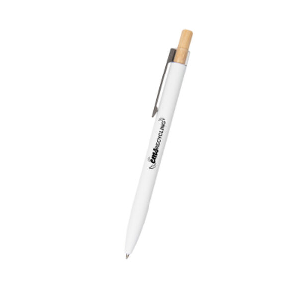 Recycled Aluminum Pen With Bamboo Plunger Thumbnail