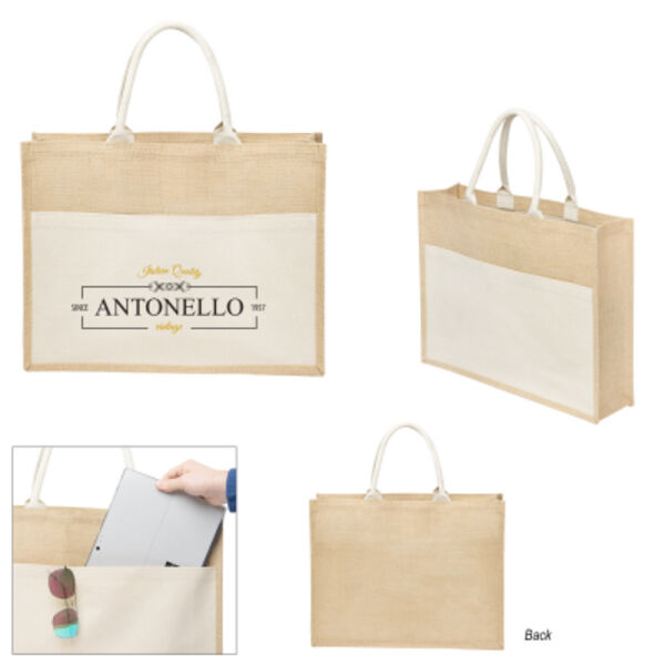 Julia Jute Tote Bag Thumbnail