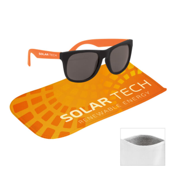 Rubberized Sunglasses With rPET Microfiber Sunglass Pouch Thumbnail